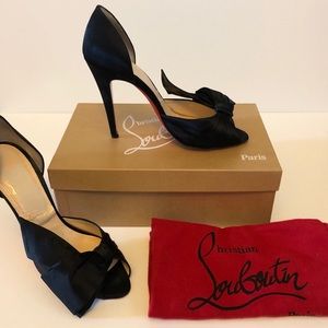 Christian Louboutin silk pumps